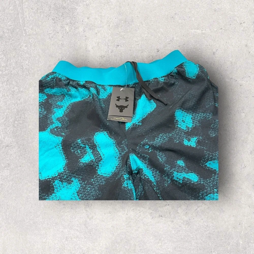 Under‎ Armour Mens Size Med. Project Rock Training Printed Camo Logo Shorts Jog